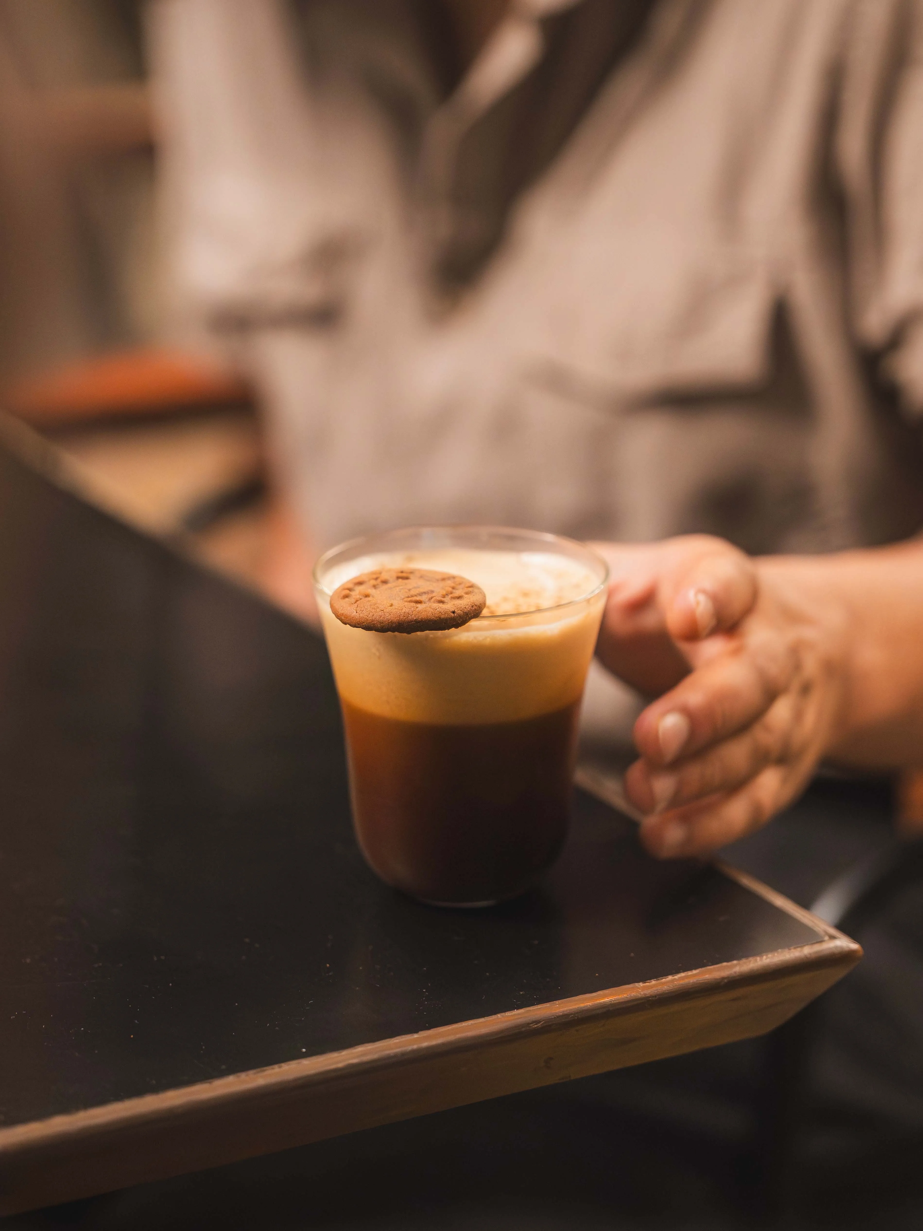 A drink being served at Foundry which caters to the cafe culture in India via its community spaces in India that fuel cafe business in India, switching to a party space for those invested in nightlife culture India