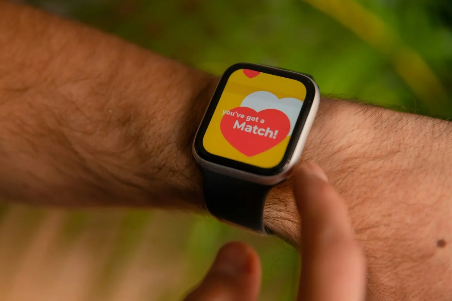 A picture of a smart watch getting a notification for matchmaking ion of a romantic match to show how arranged marriage in India are thriving via matchmaking in India since dating apps in India aren't leading to relationships