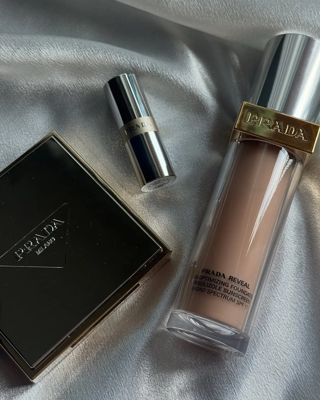 Prada Reveal Skin Optimizing Foundation is the best foundation with SPF for occasion wear