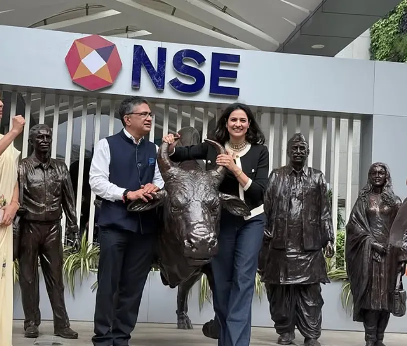 Shaili Chopra and Ashishkumar Chauhan at NSE