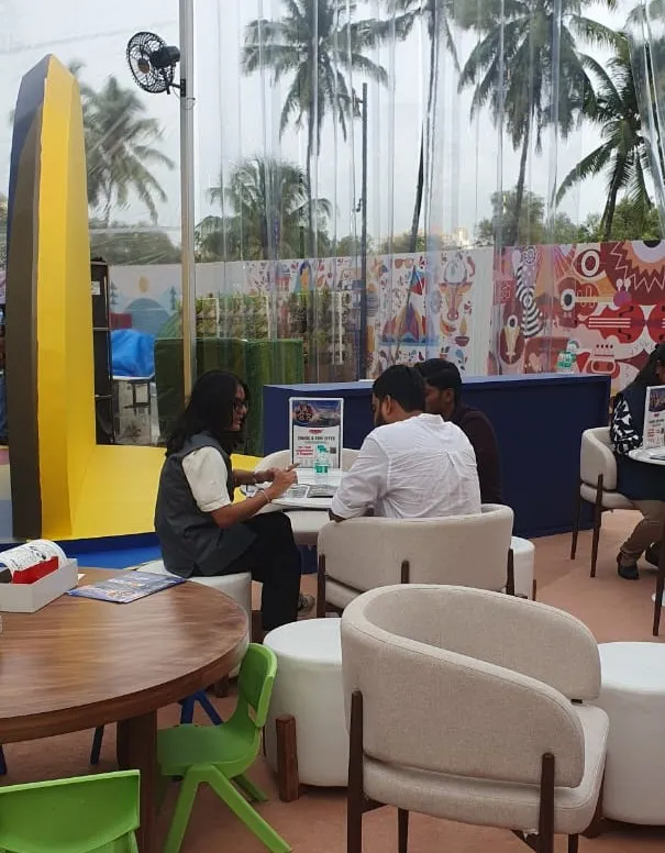 Thomas Cook India and SOTC travel experts interacting with guests at Jio World Drive