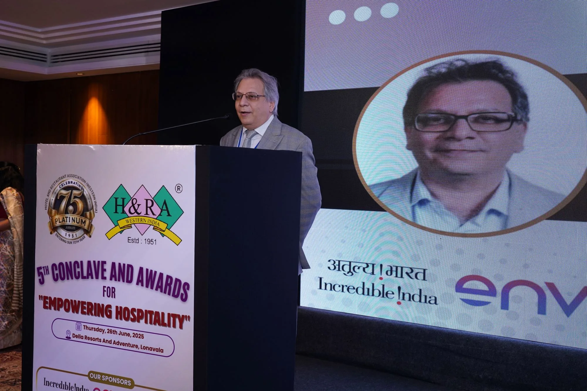 Mr Jimmy Shaw addresses the 5th Empowering Hospitality Conclave  Awards