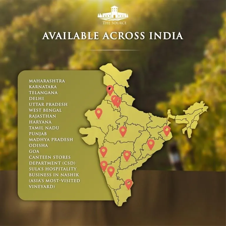 The Source - A Premium Indian Wine Success Map Creative