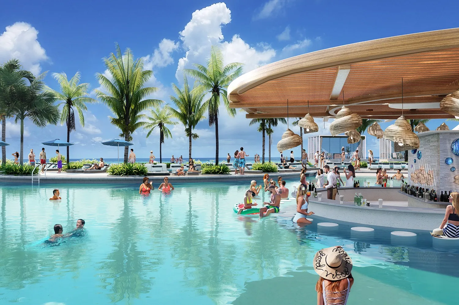 NCL - Great Stirrup Cay swimupbar