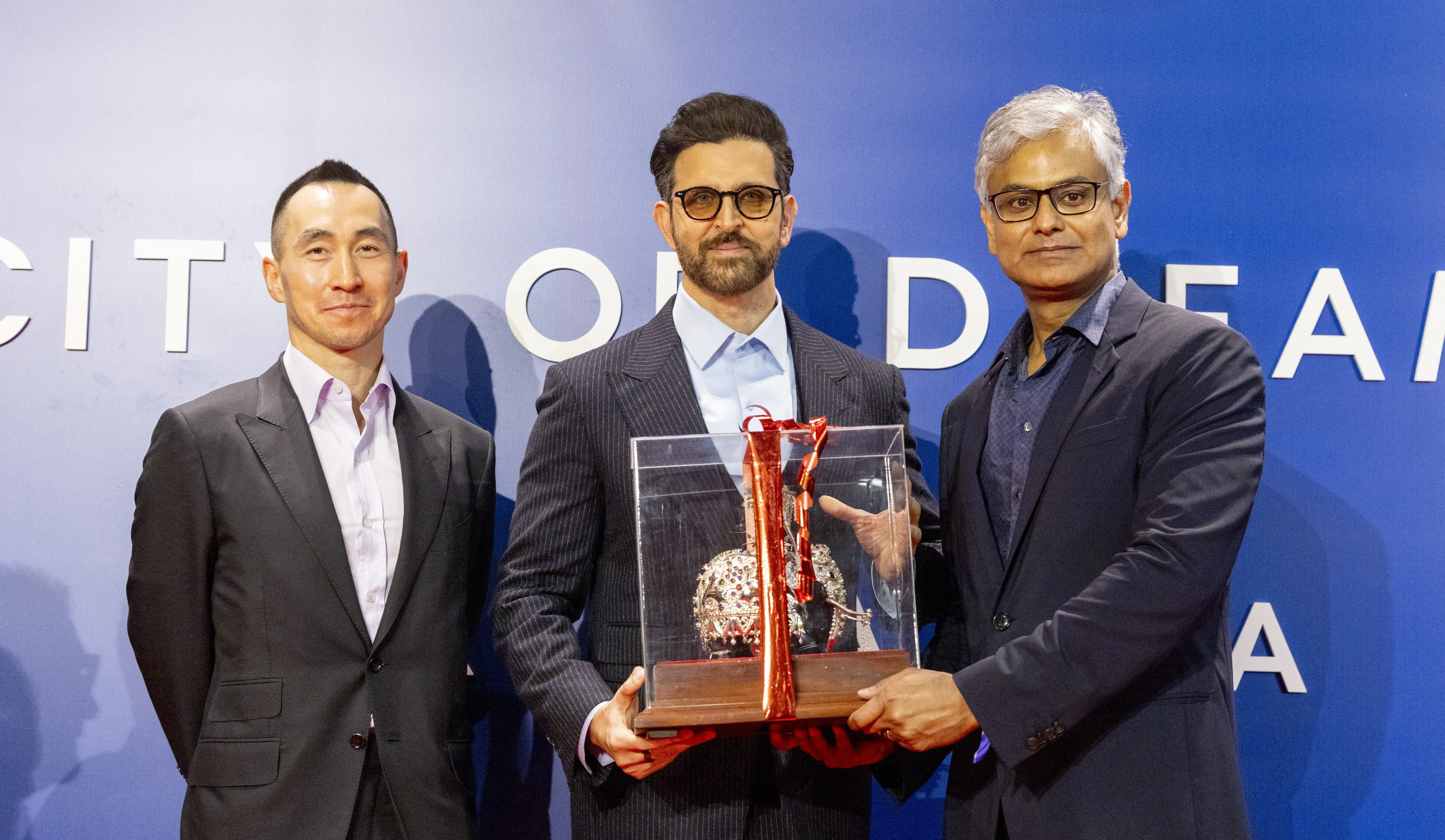 L-R - Lawrence Ho, Hrithik Roshan, Krishan Balendra