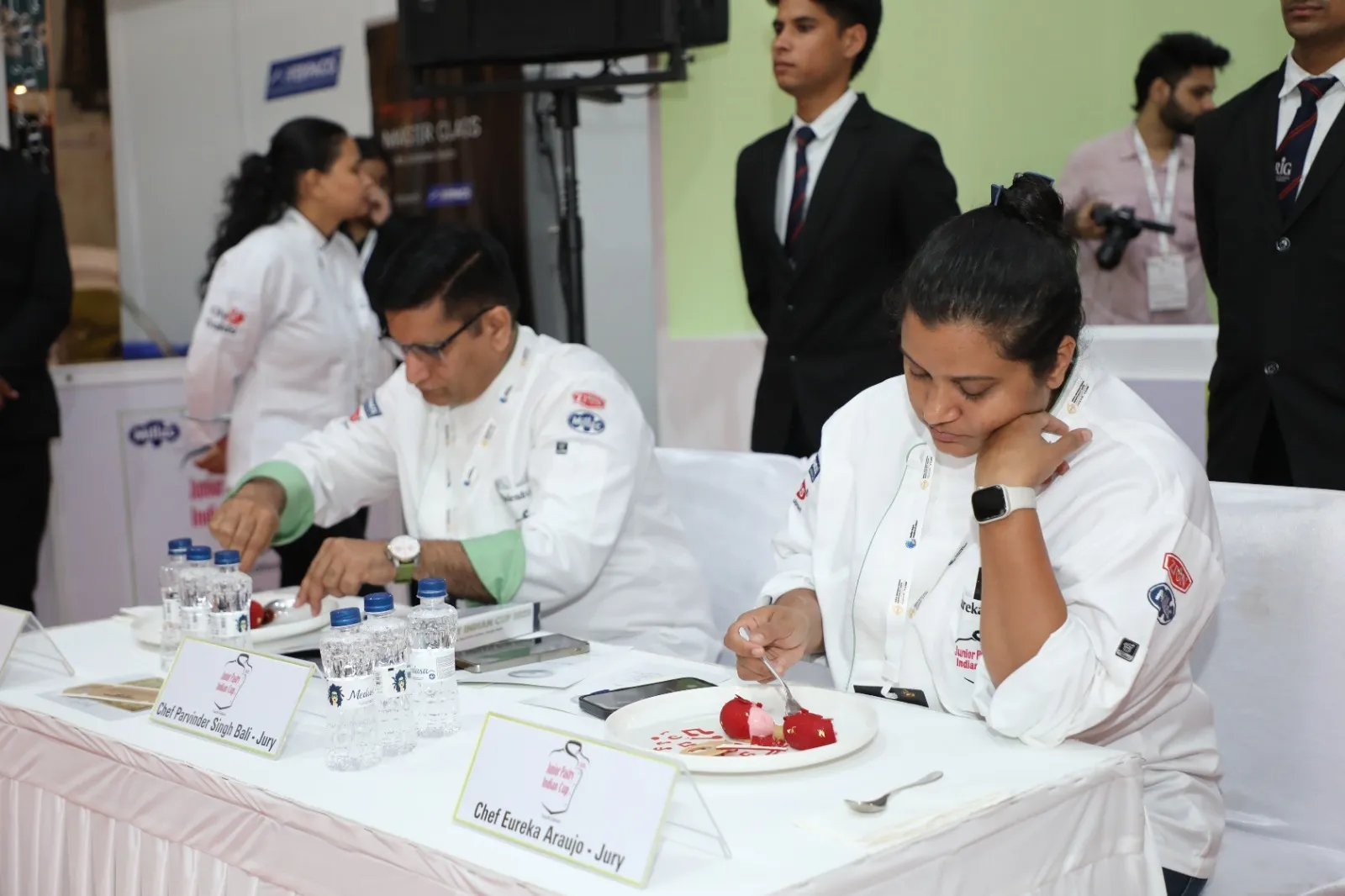 Judging at 4th Junior India Pastry cup held in Delhi