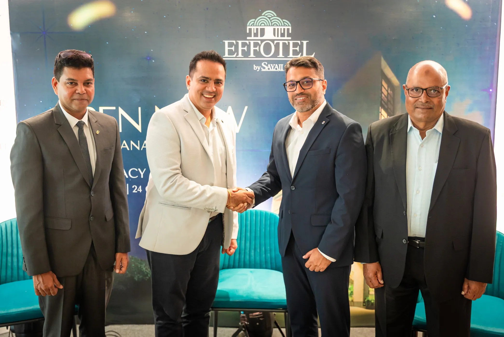 Rajendra Joshi Director of Operations Sayaji Group  Sarfraz Sheikh Director of Anwar Hassan Group at the launch of Sayaji Hotels new property – Effotel by Sayaji Panaji Goa