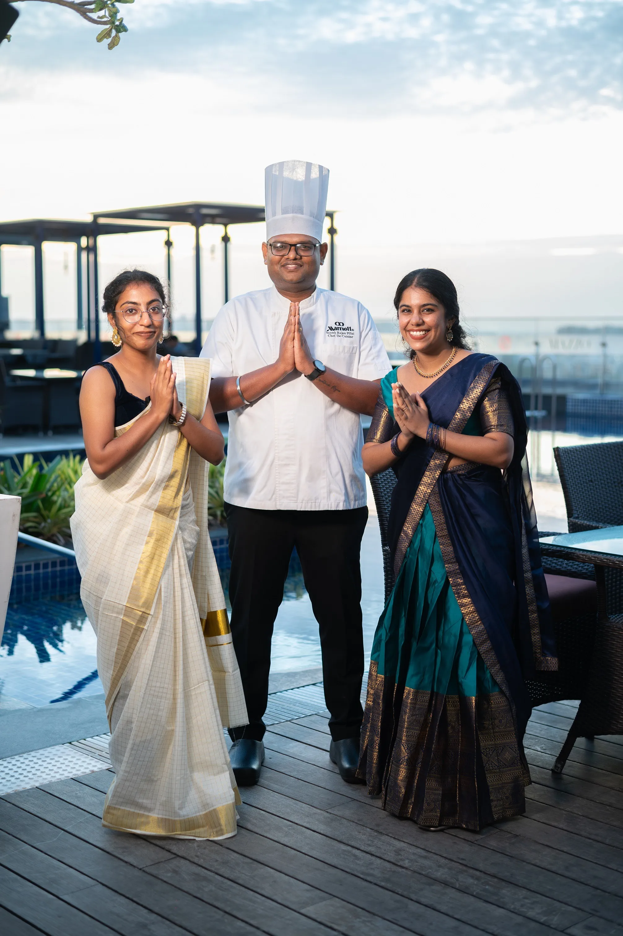 Chef Suresh Rajan Pillai in the centre