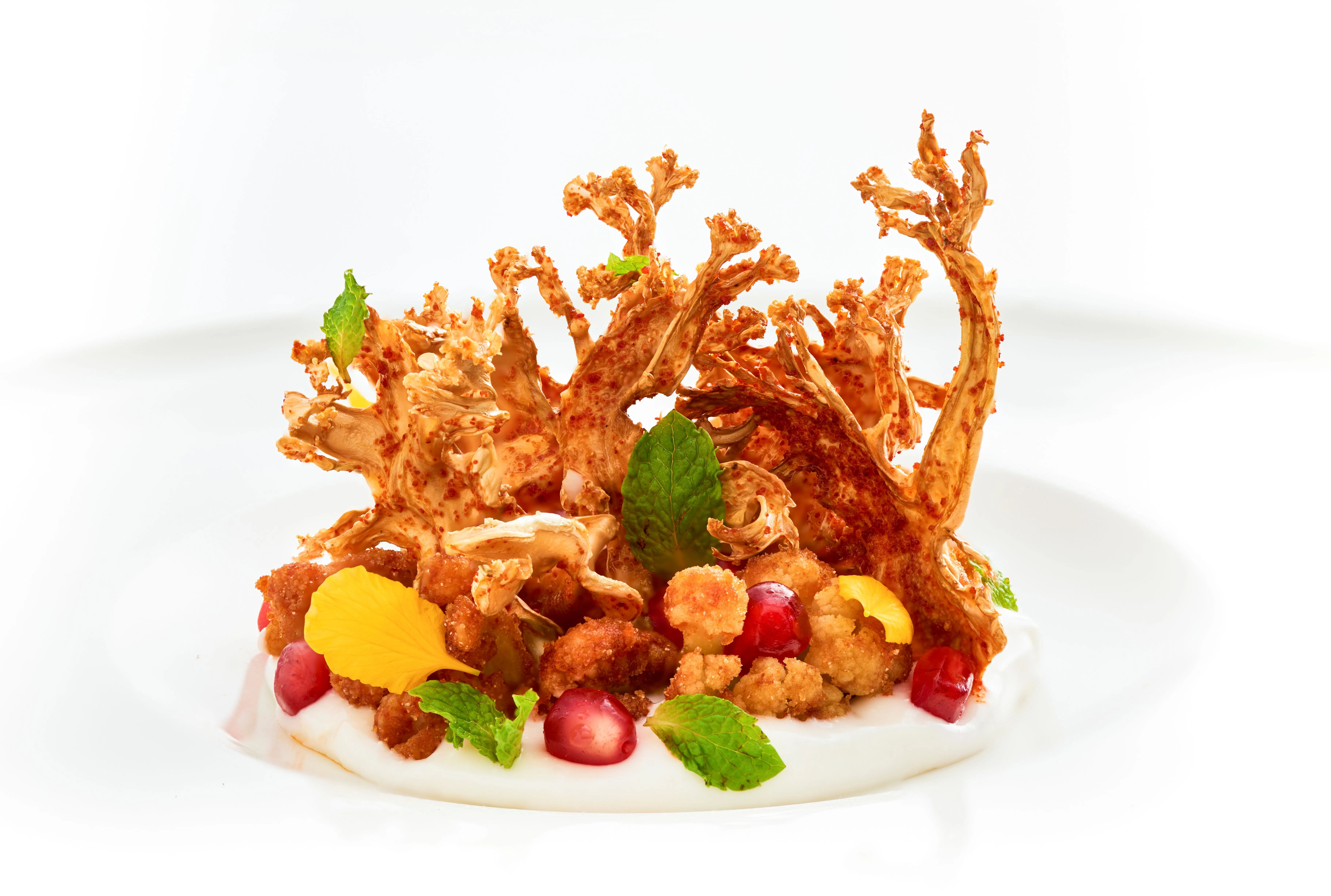 2 Cauliflower Crunch, Pomegranate & mint