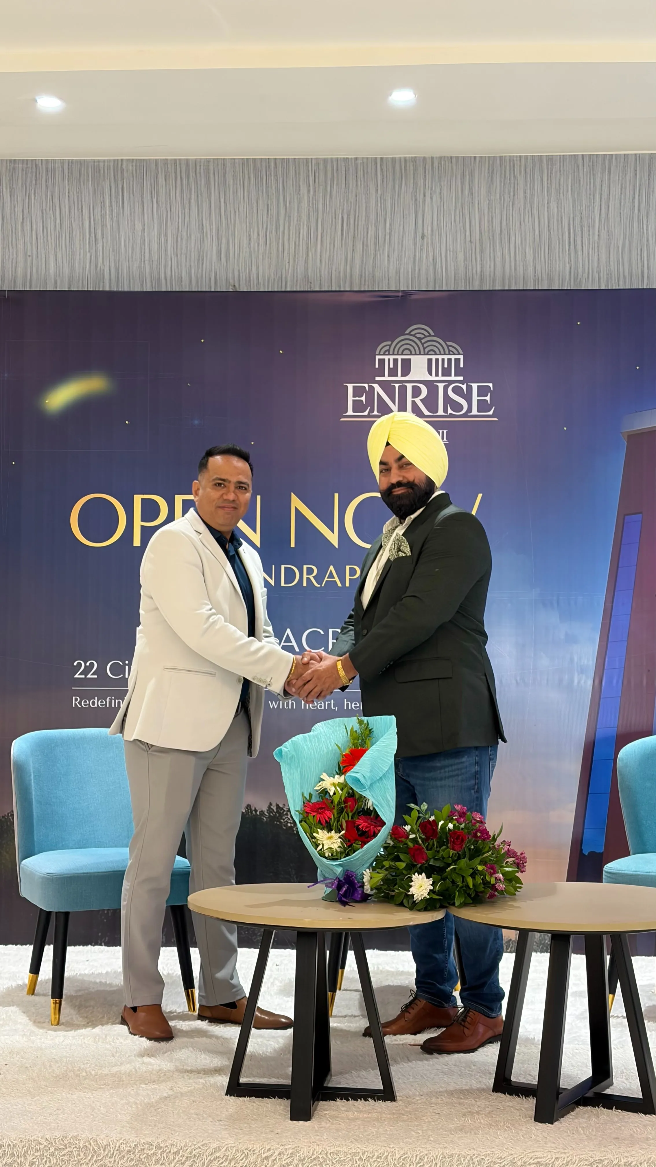 (L) Rajendra Joshi, Director of Operations, Sayaji Hotels Ltd with Rana Pal Singh, Owner, Enrise by Sayaji Chandrapur