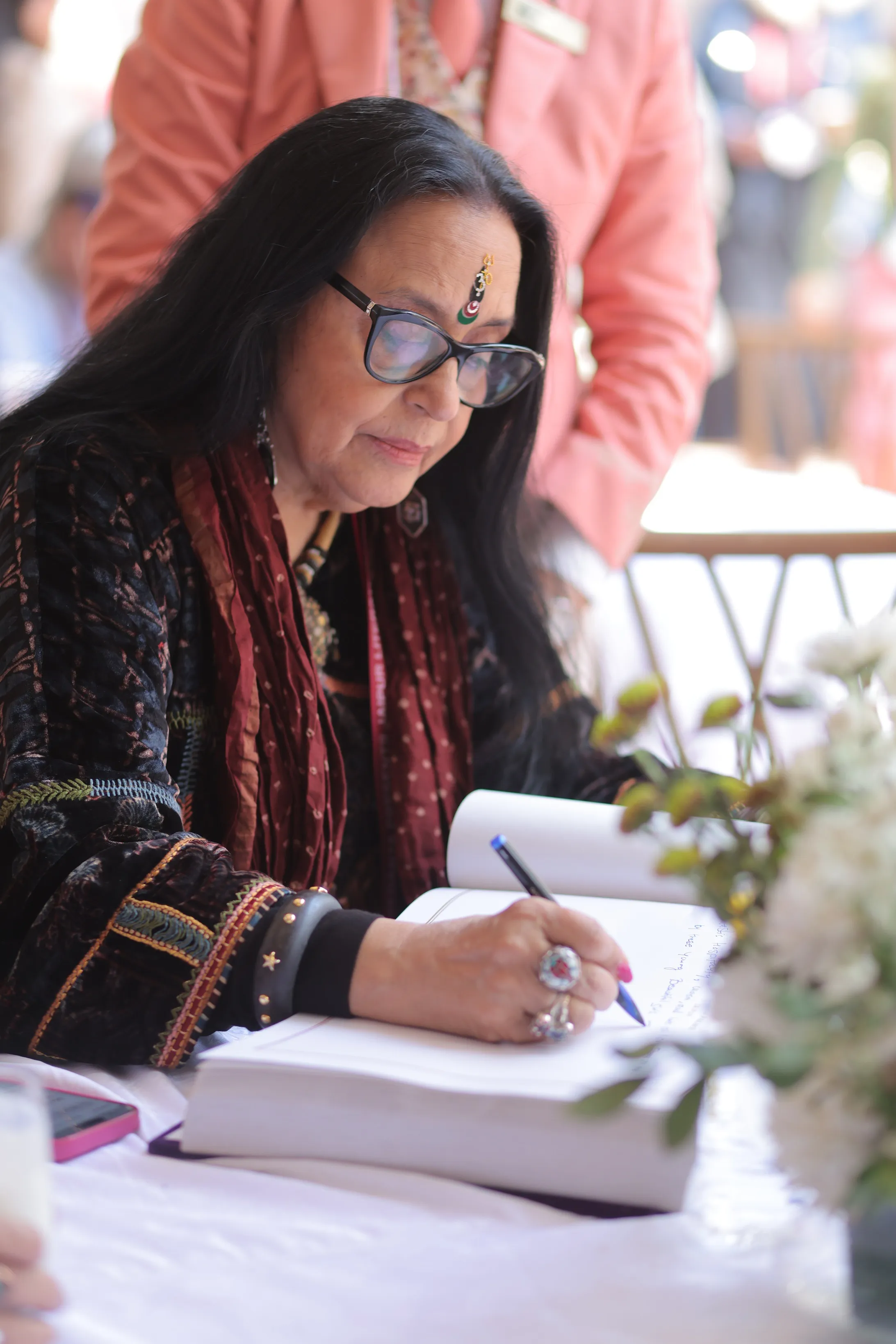 Ila Arun at The Author's Lounge at The Leela Palace Jaipur
