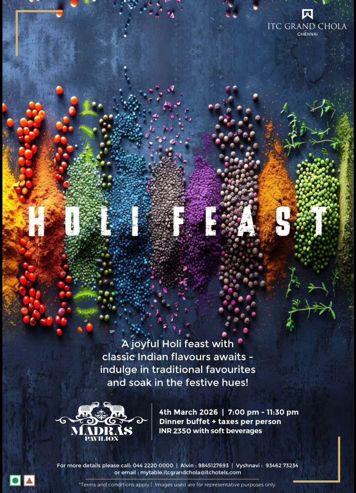 ITC Grand Chola - Holi 2026 Creative.