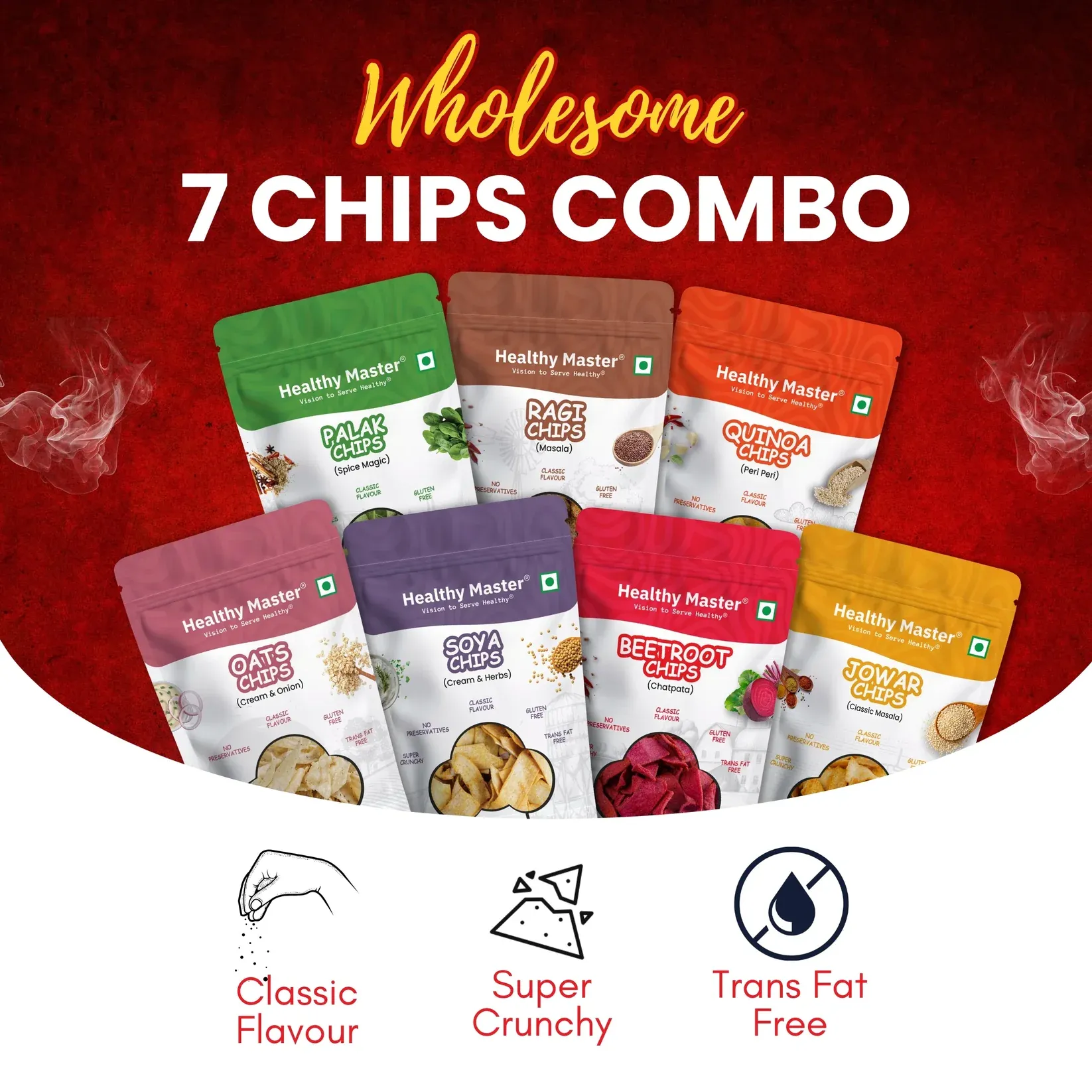 Pic 5 Light and Crispy Chips Combo (Pack of 7)
