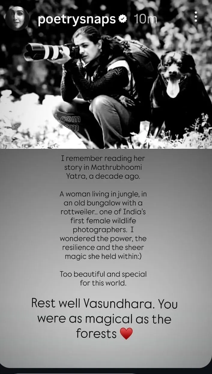 wildlife photographer Vasundhara Chakravarthy