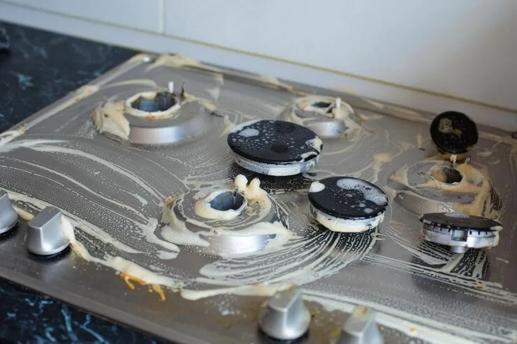 Remove Oil Stain From Gas Stove 1