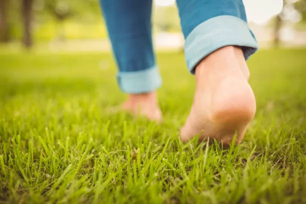 walking on grass