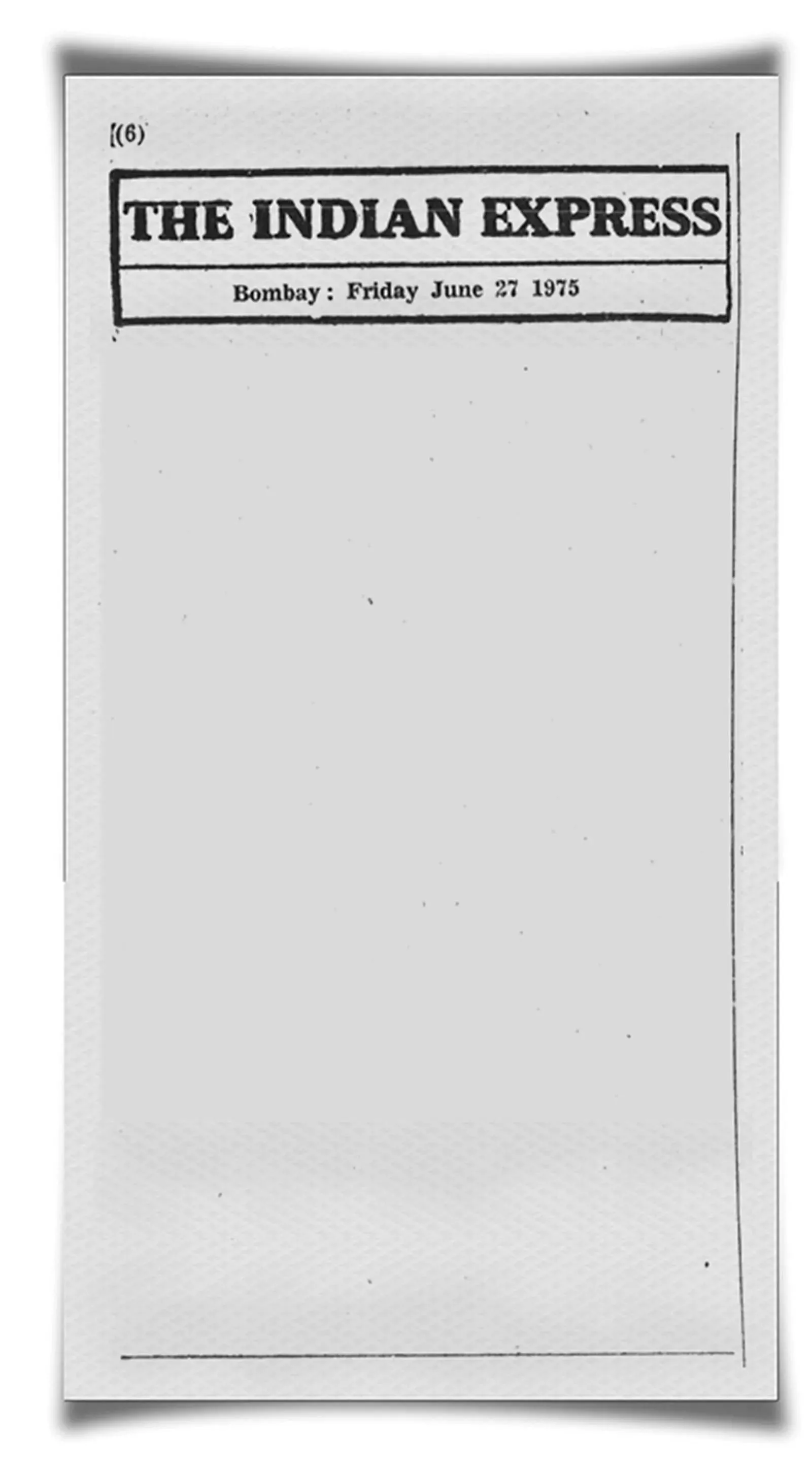 Indian Express Blank Editorial