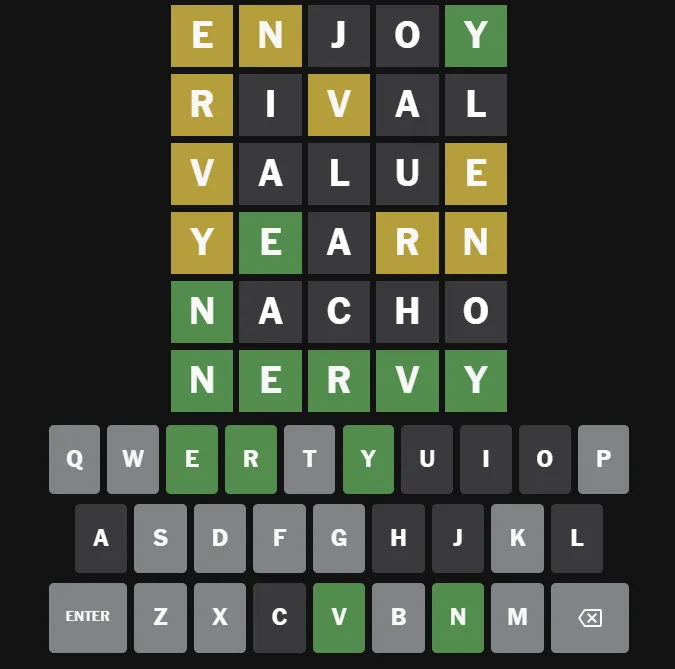 Wordle Answer July 16 2025