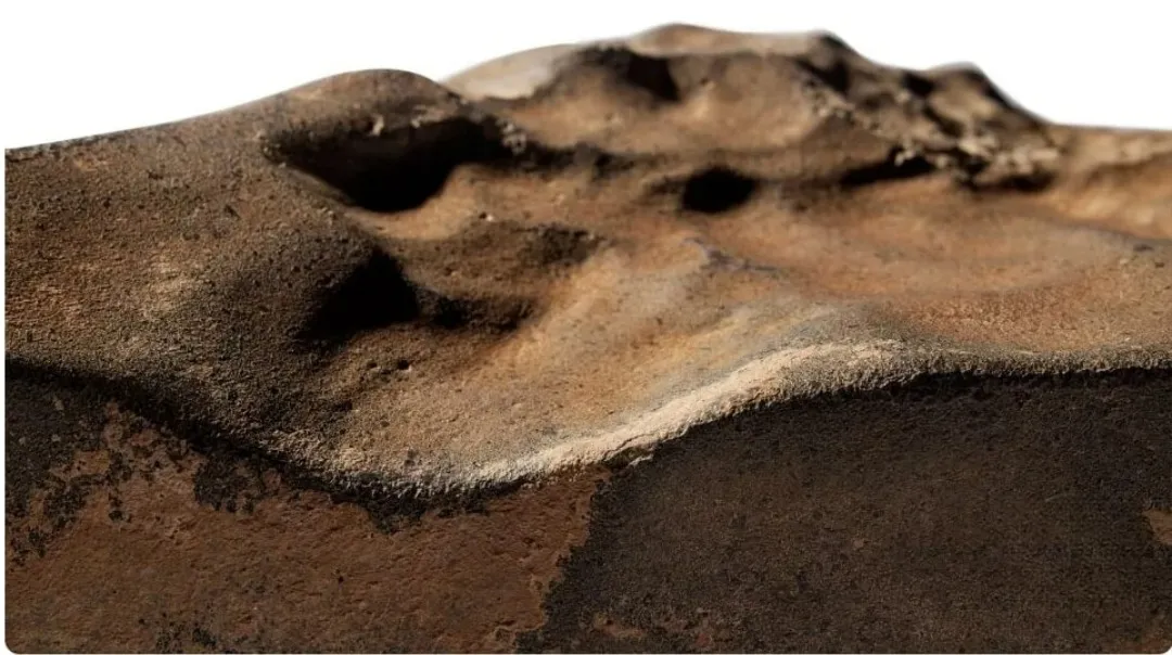 A close-up Shot of a Mars Meteorite