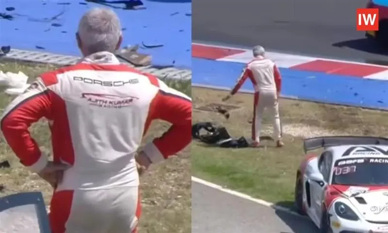 Ajith-Kumar-Crashes-at-GT4-Italy-Race-–-Gesture-Earns-Widespread-Praise-in-Motorsport-Communit