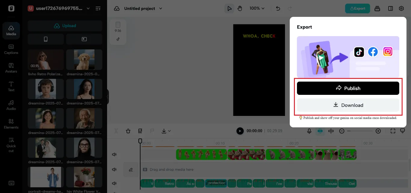 Export and save