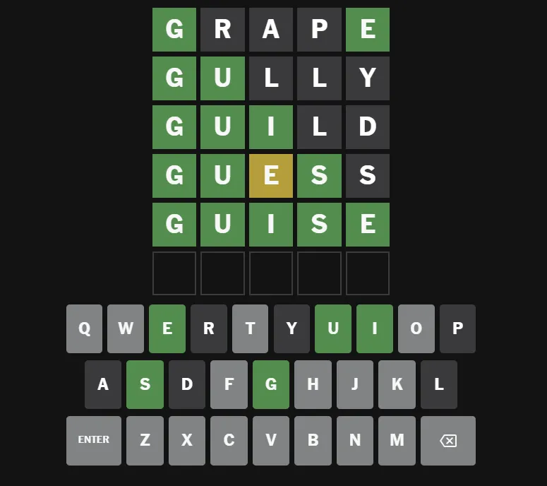 Wordle Answer for November 6 2025