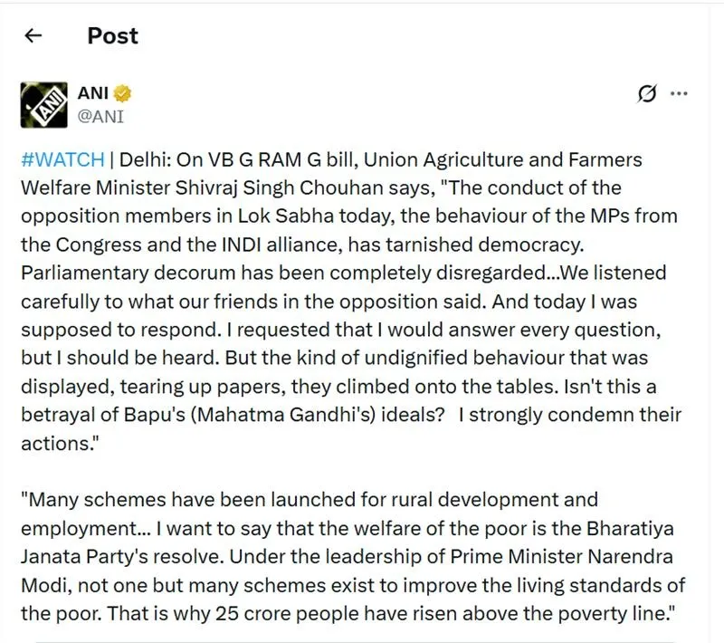 BJP Defends G-RAM-G Bill as a Tribute to Gandhi&rsquo;s Vision