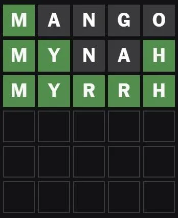 Wordle Answer for December 19, 2025