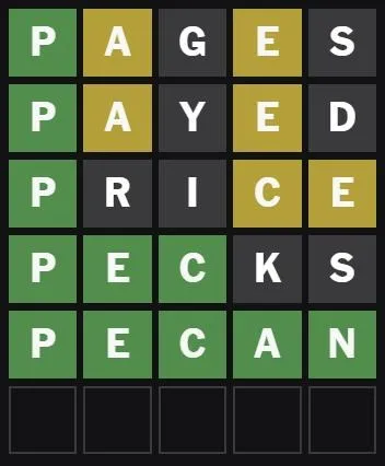 Wordle Answer for January 7 2026