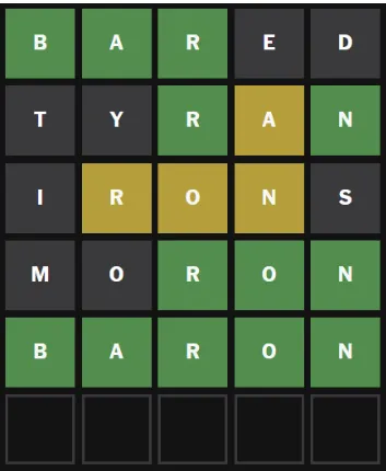 Wordle Answer for January 23, 2026