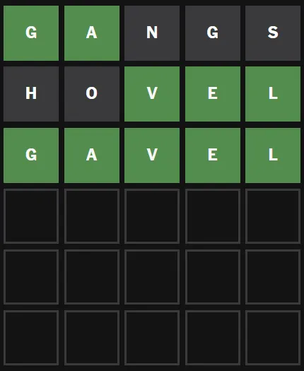 The Wordle Answer for today is GAVEL