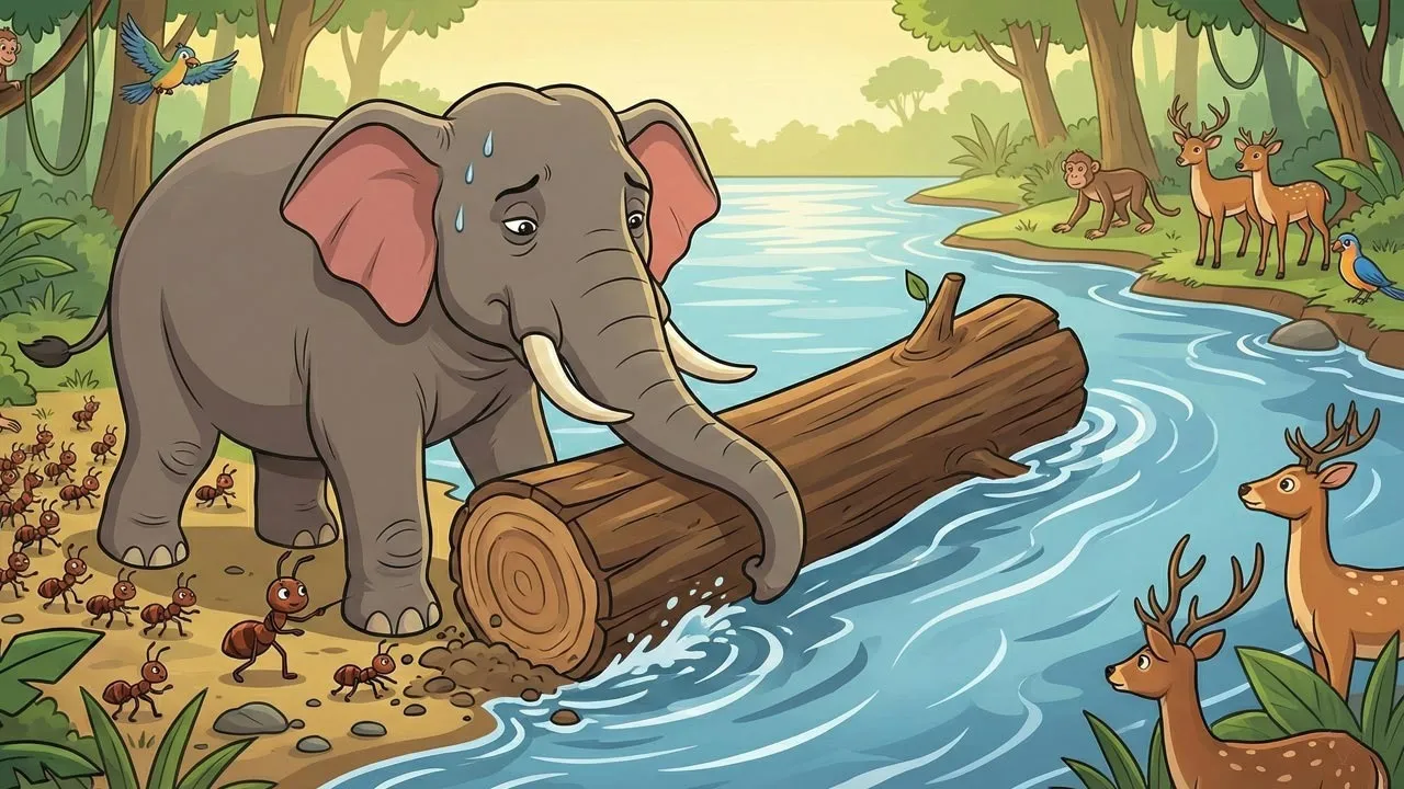 bachchon-ki-jungle-kahani-hati-chityon-ki-team-milkar-kam-karne-ki-shakti-1