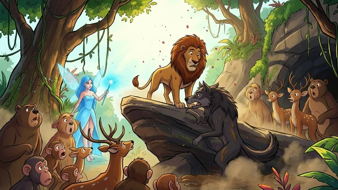 jungle-ki-kahani-bhediya-aur-sher-ki-dosti-3