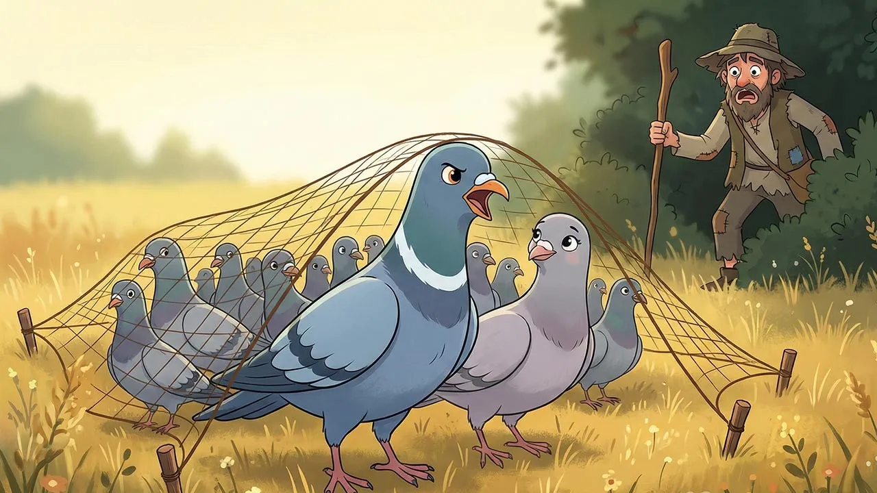 kabutar-ka-joda-aur-shikari-panchatantra-story-hindi1