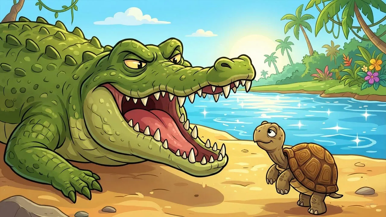 ghamandi-magarmach-aur-kachua-jungle-story-hindi-3