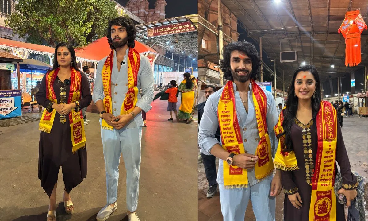 Zee TV Reet and Raghav seek Bappa blessings at Siddhivinayak for Saal Ki Sabse Anokhi Shaadi in Jaane Anjaane Hum Mile