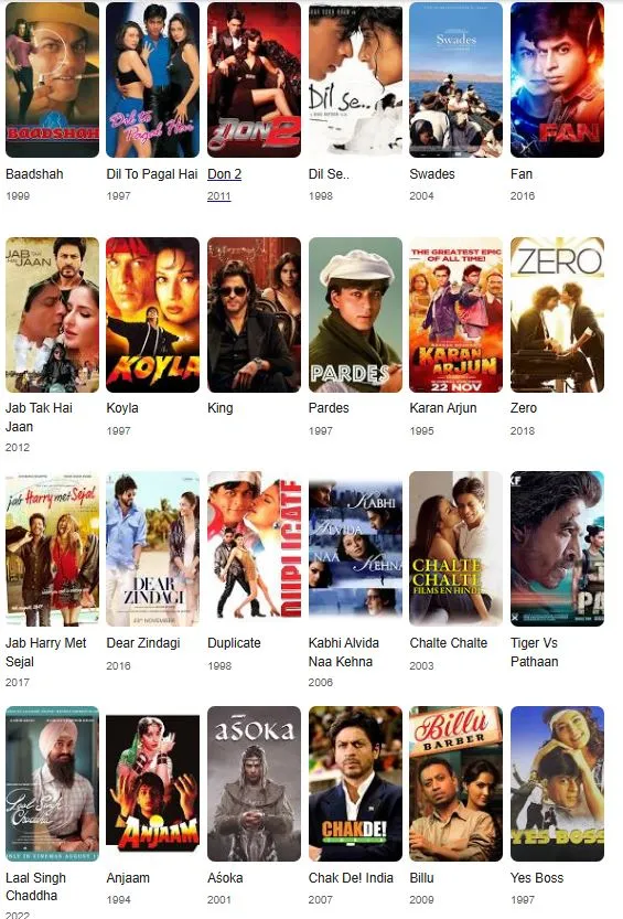 shah rukh khan movies