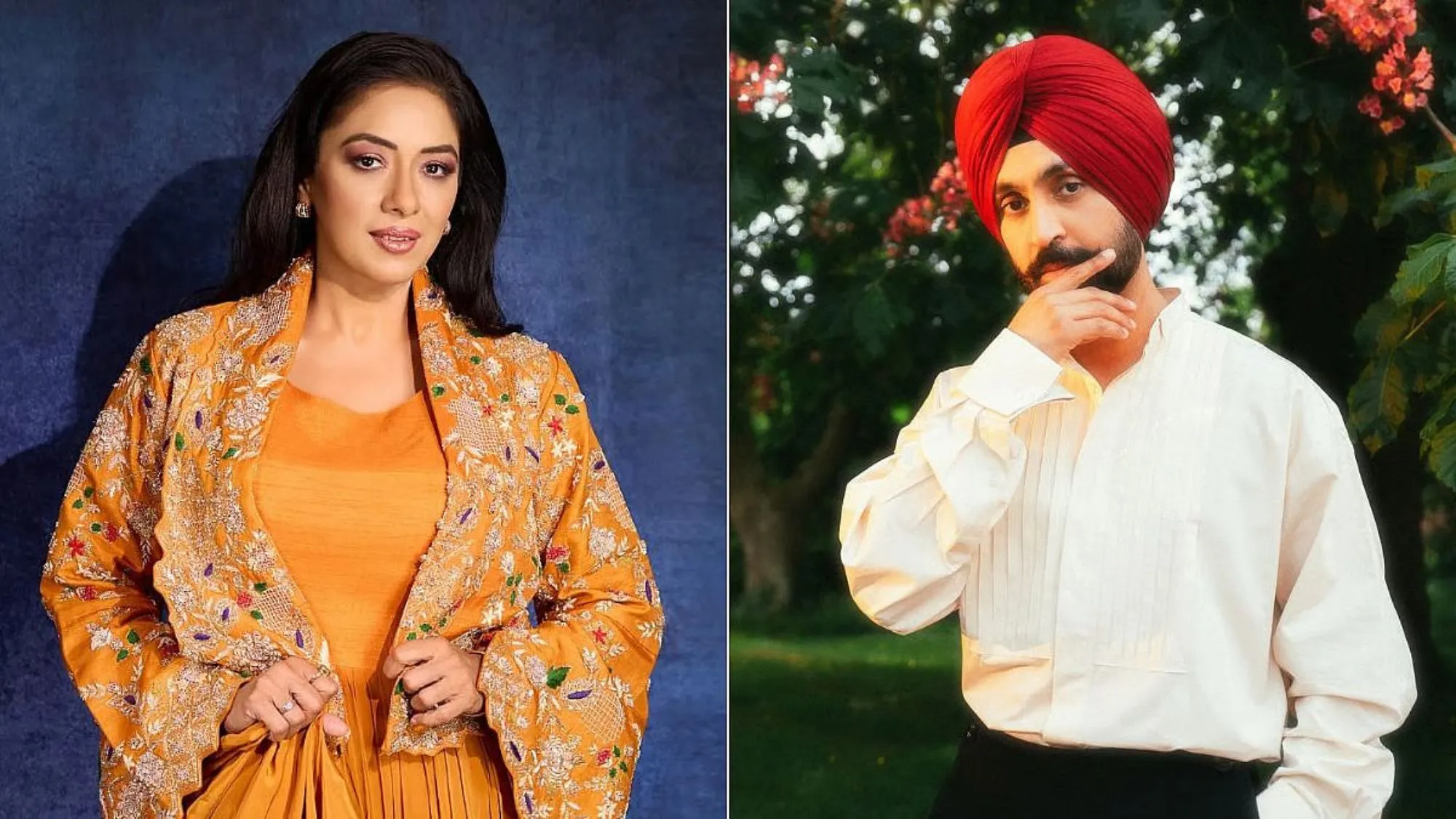 Rupali Ganguly and diljit dosanjh