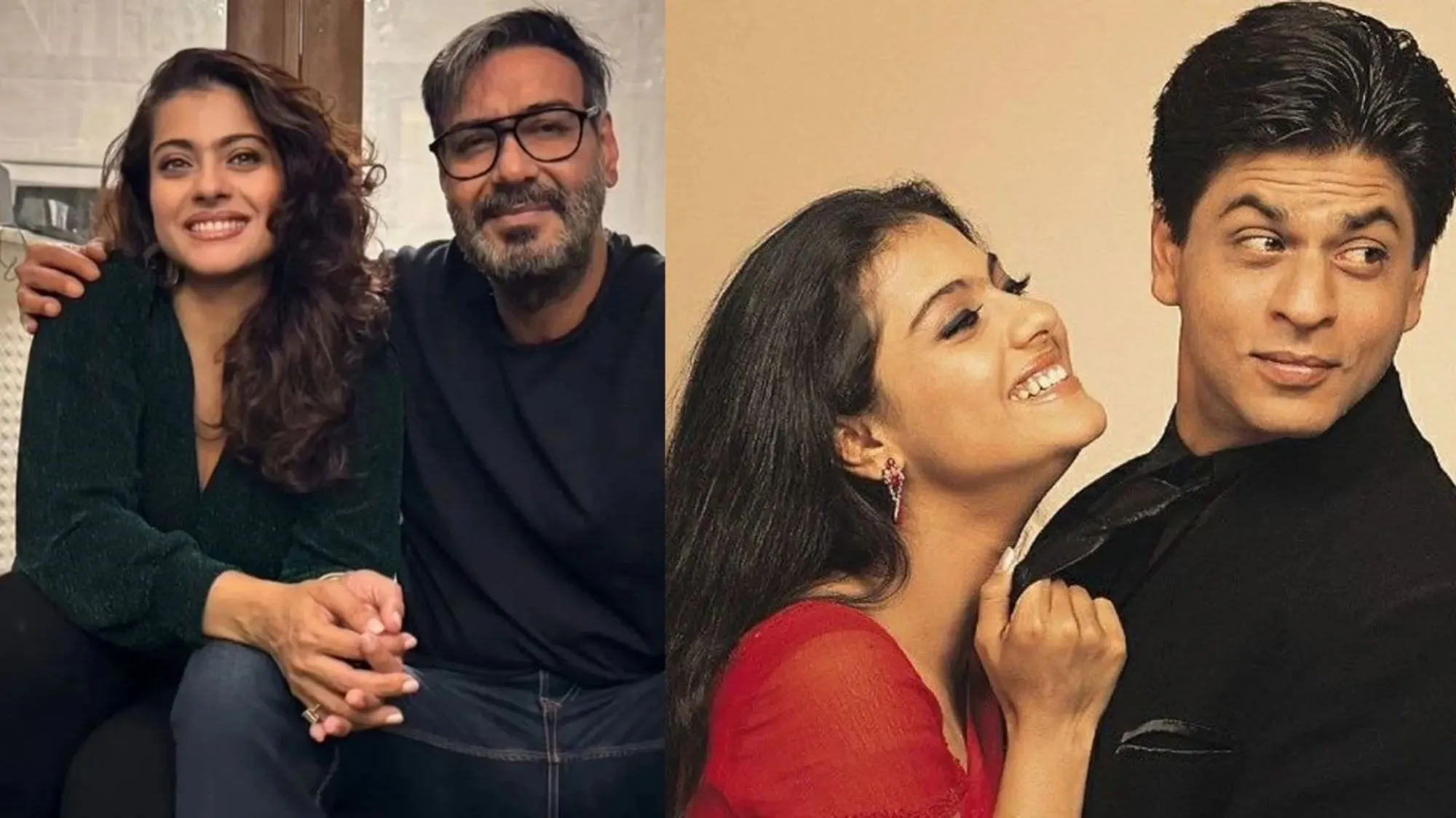 kajol  ajay devgn and shahrukh khan