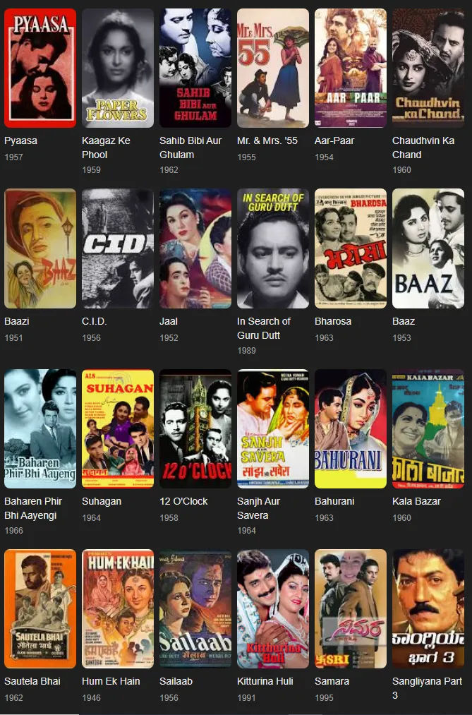 guru dutt movies