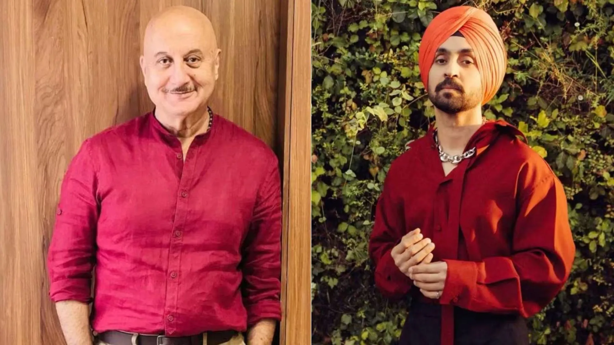 Anupam Kher and Diljit Dosanjh
