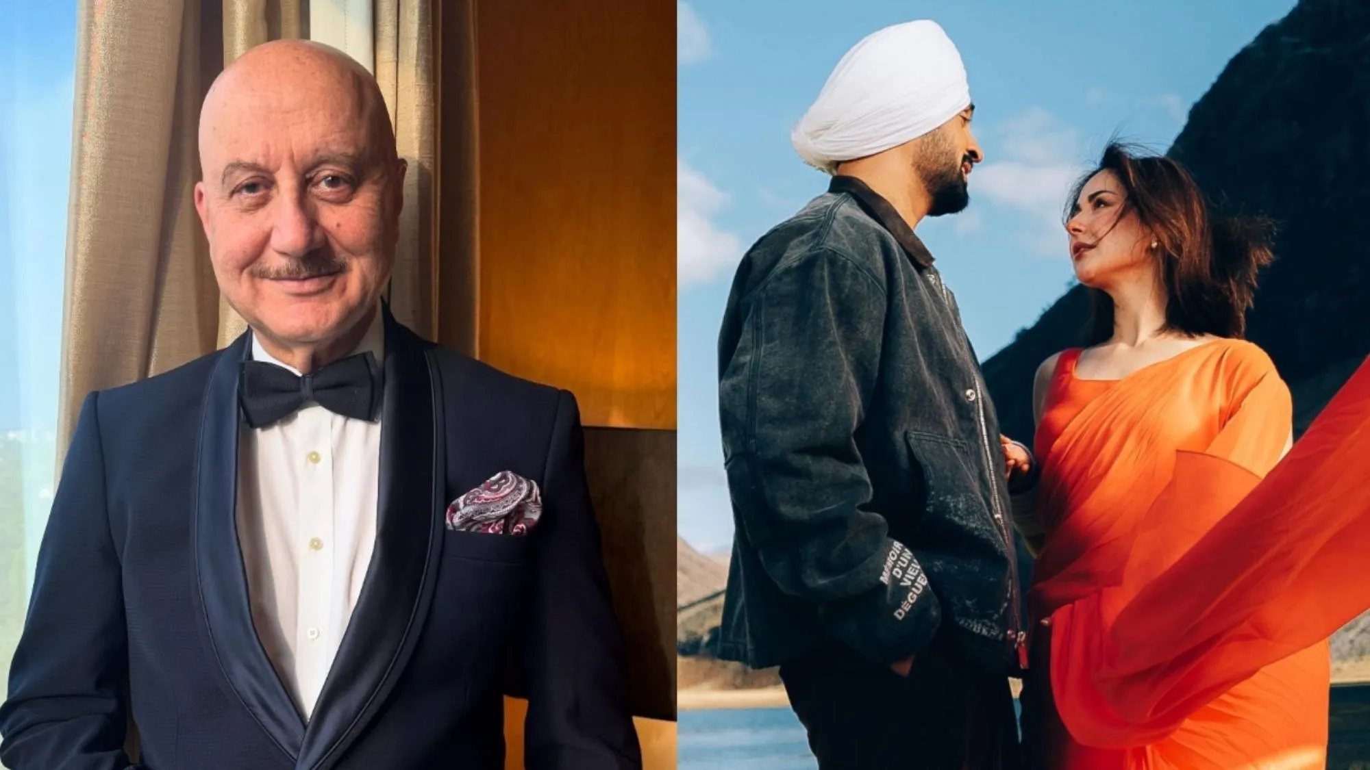 Anupam Kher and Diljit Dosanjh