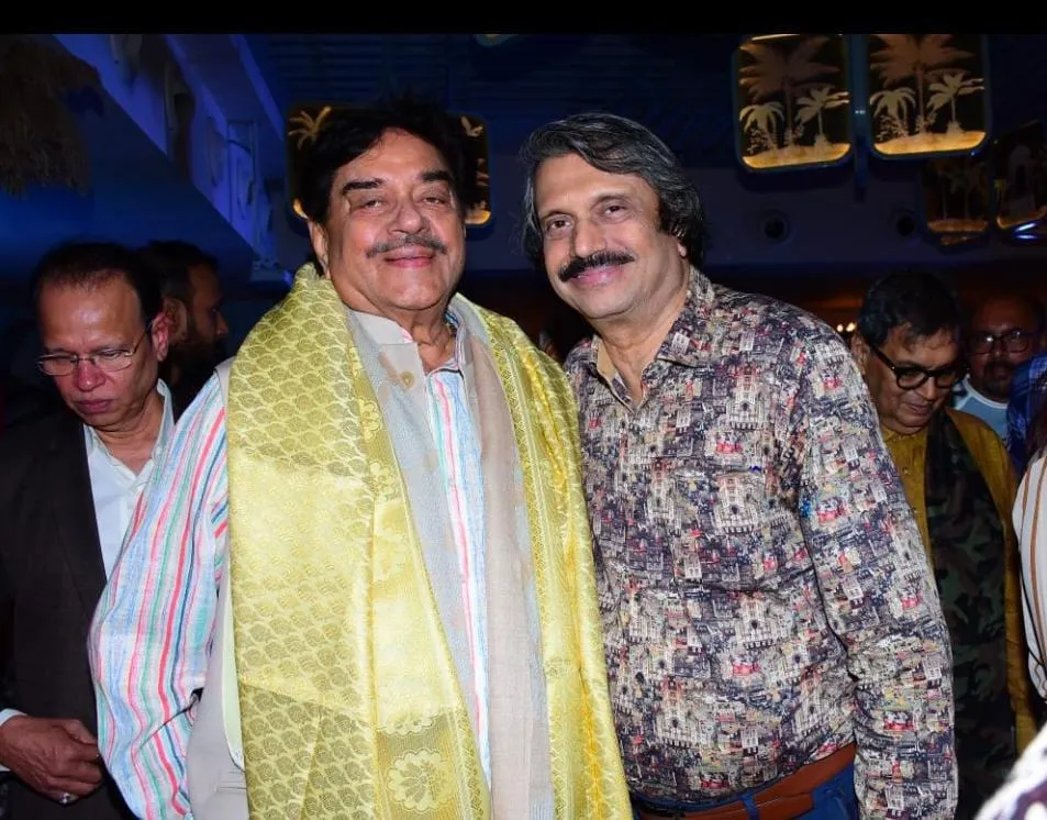 Mega-Star M.P. Shatrughan Sinha with sr journalist Chaitanya Padukone