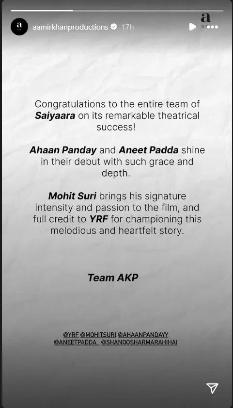 aamir khan post