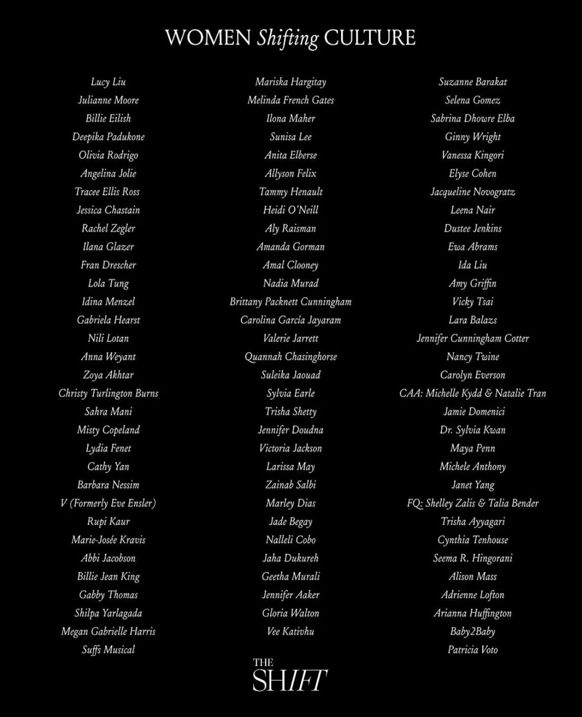 The Shift 90 Plus One list
