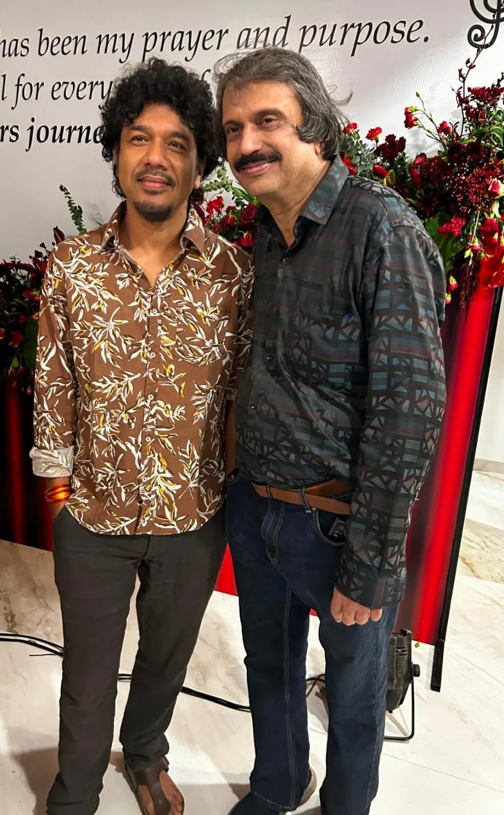Celeb-singer Papon with sr journalist Chaitanya Padukone
