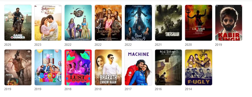 kiara advani movies