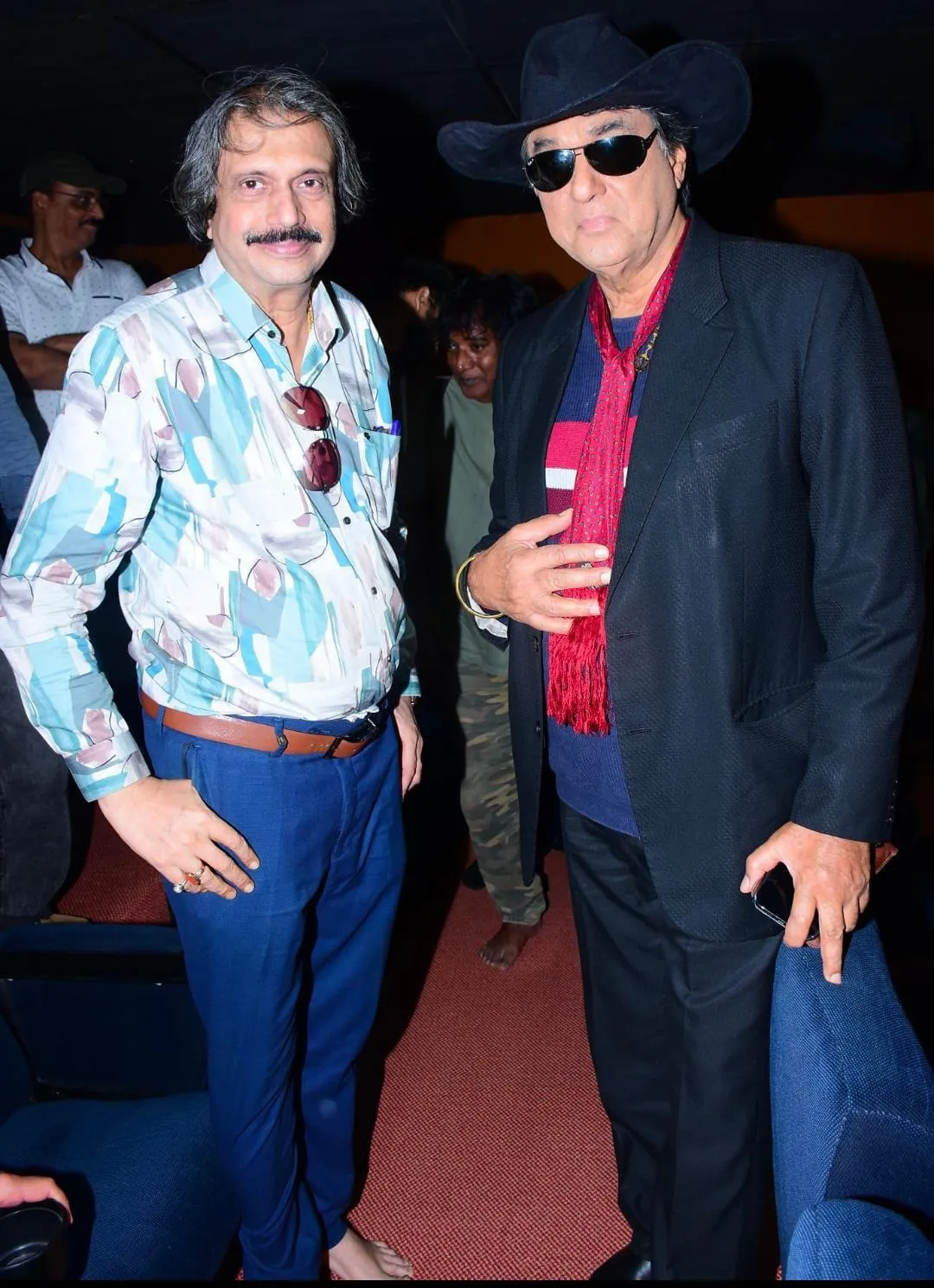 Mega-Star Mukesh Khanna (right) with sr film-journalist Chaitanya Padukone