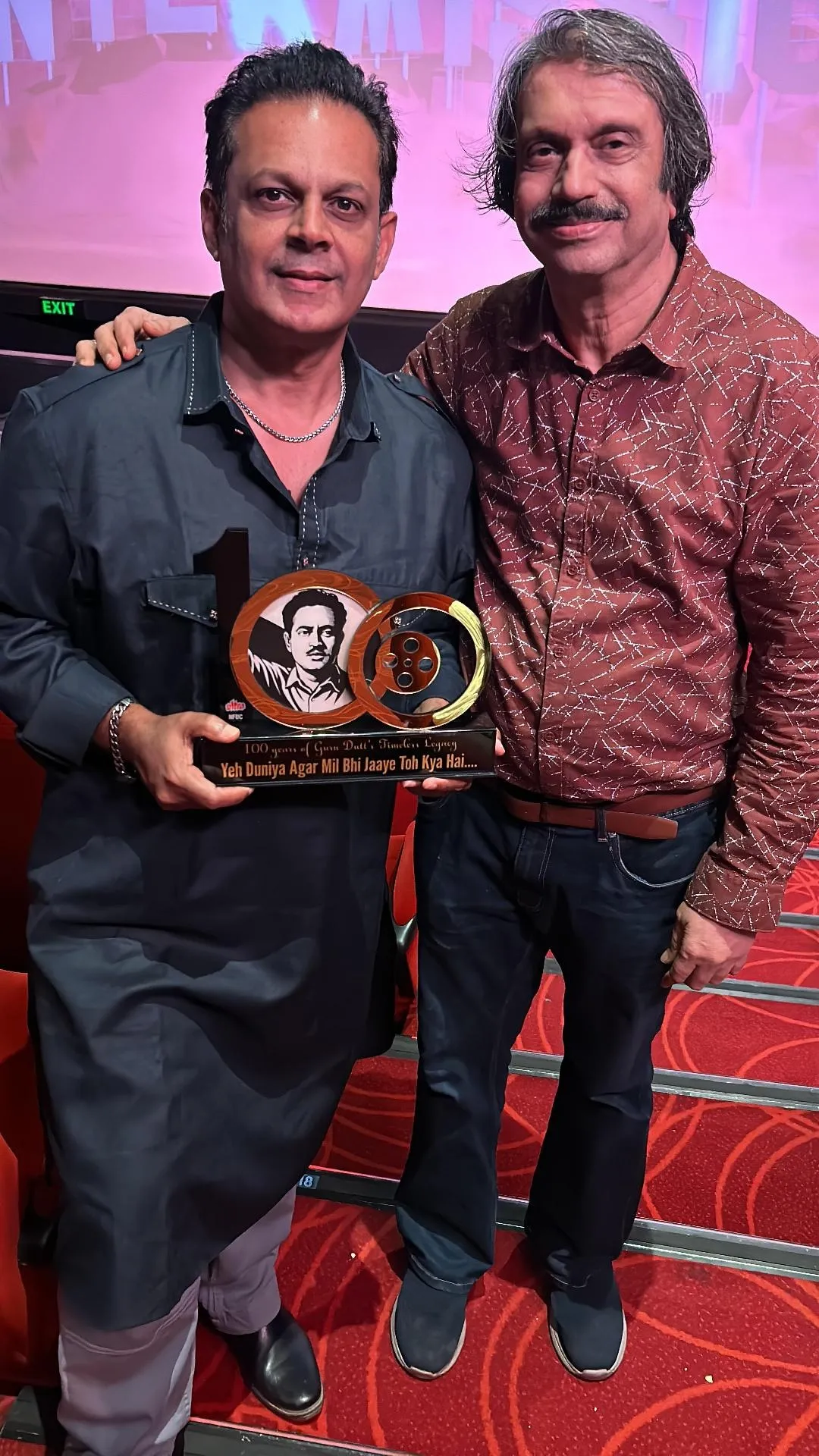 Nasirr Khan (son of legendary Johnny Walker) with sr journalist Chaitanya Padukone