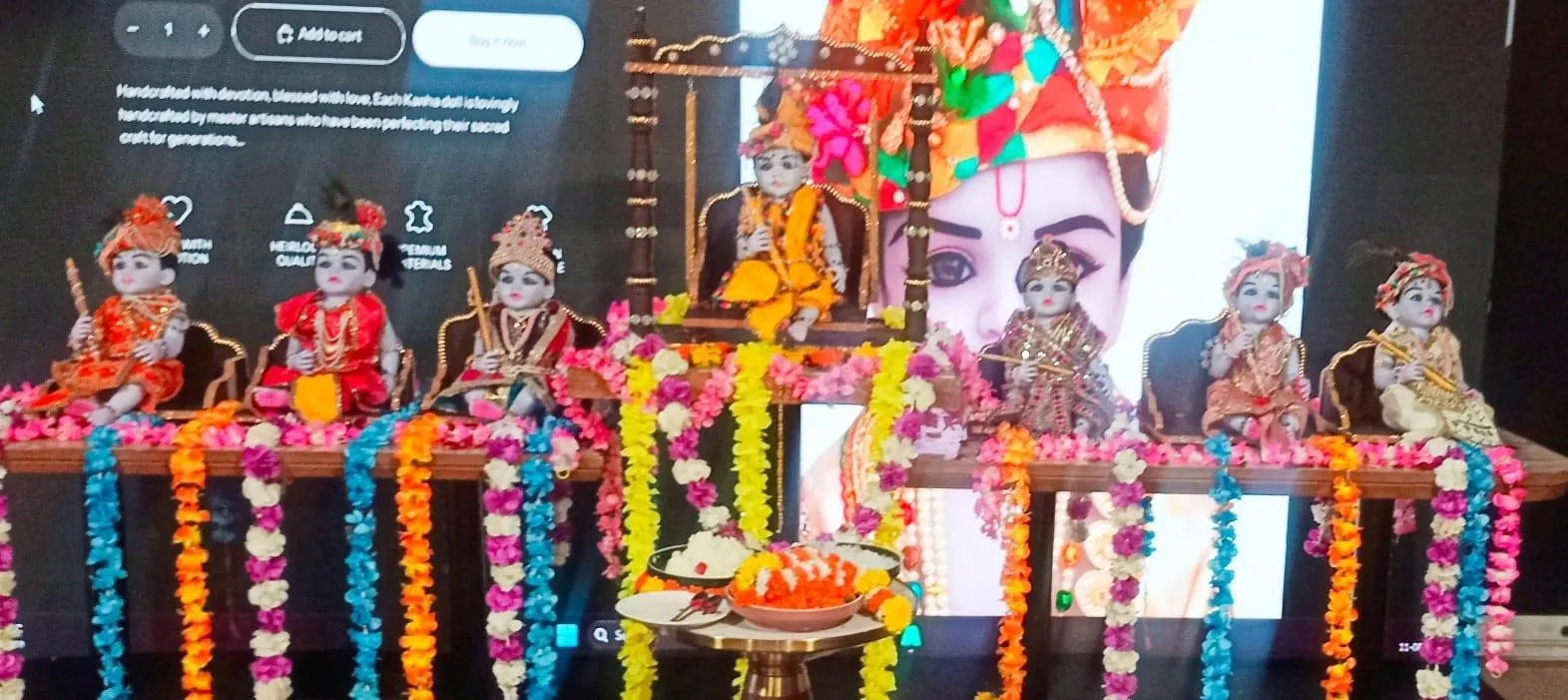 Bal Kanha dolls on display -- Jai Shri Krishna